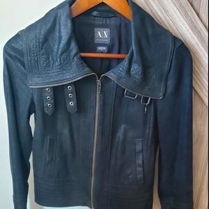 Leather jacket Armani exchange